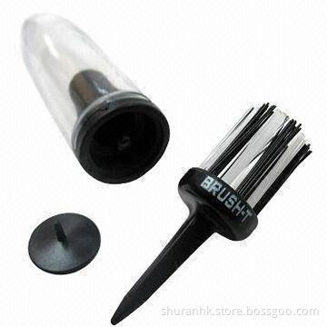 Golf plastic brush tee, customized logos are accepted